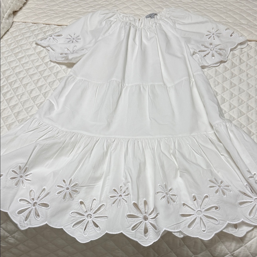 Rails White Eyelet Dress Size S